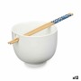 Bol Kinvara Blanc Bambou Porcelaine 24 x 10,7 x 13,3 cm Bâtons asiatico/oriental (12 Unités)