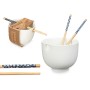 Bowl Kinvara White Bamboo Porcelain 24 x 10,7 x 13,3 cm Toothpicks asiatico/oriental (12 Units)