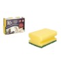 Set of scourers Yellow Green Polyurethane Abrasive fibre 18 x 13 x 4,5 cm 4 Pieces (11 Units)