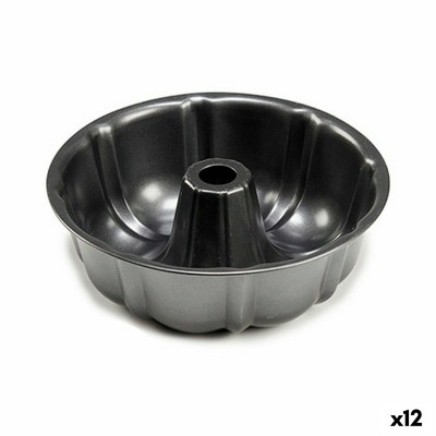 Cake Mould Kinvara Dark grey Metal Carbon steel 25,4 x 8 x 25,4 cm (12 Units)