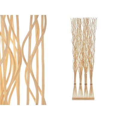 Paravent Gift Decor Naturel Bois de saule 50 x 182 x 13 cm 4 Bouquets