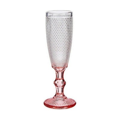 Coupe de champagne Vivalto Rose Transparent verre 180 ml (6 Unités)
