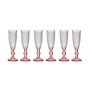 Coupe de champagne Vivalto Rose Transparent verre 180 ml (6 Unités)