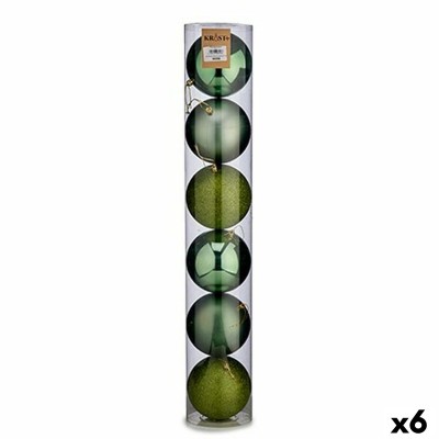 Set of Christmas balls Krist+ Green Plastic Ø 12 cm 6 Pieces (6 Units)