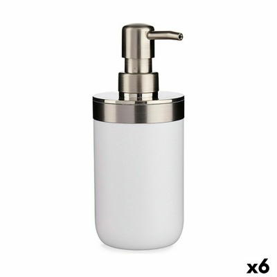 Distributeur de Savon Berilo Blanc Argenté Plastique 350 ml 8 x 17 x 9 cm 9 x 17 x 8 cm (6 Unités)