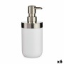 Distributeur de Savon Berilo Blanc Argenté Plastique 350 ml 8 x 17 x 9 cm 9 x 17 x 8 cm (6 Unités)