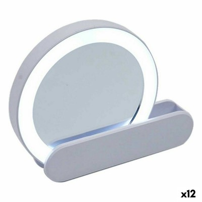 Miroir Berilo Blanc ABS 9 x 2 x 10 cm Lumière LED (12 Unités)
