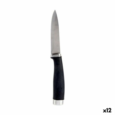 Peeler Knife Kinvara Black Silver Stainless steel Plastic 2,5 x 20 x 1,5 cm 20 x 1,5 x 2,5 cm (12 Units)