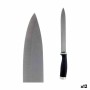Couteau de cuisine Kinvara Noir Argenté Acier inoxydable Plastique 3,5 x 33 x 2 cm 33 x 2 x 3,5 cm (12 Unités)