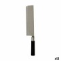 Gros couteau de cuisine Kinvara Noir Argenté Acier inoxydable Plastique 5,6 x 2,5 x 33 cm 33 x 2,5 x 5,6 cm (12 Unités)