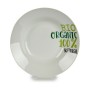 Assiette creuse Organic Blanc Vert Porcelaine Imprimé Ø 20,6 cm 20,5 x 4 x 20,5 cm (10 Unités)