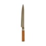 Couteau de cuisine Kinvara Marron Argenté Bambou Acier inoxydable 3 x 33,5 x 2,5 cm (12 Unités)