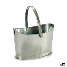 Plant pot Ibergarden Silver Zinc Basket 21 x 19,5 x 35,5 cm (12 Units) Plant pot Ibergarden Silver Zinc Basket 21 x 19,5 x 35,5 cm (12 Units)