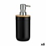 Distributeur de Savon Berilo Noir Bambou polypropylène 350 ml 8 x 17 x 9 cm 9 x 17 x 8 cm (6 Unités)