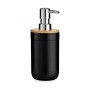 Soap Dispenser Berilo Black Bamboo polypropylene 350 ml 8 x 17 x 9 cm 9 x 17 x 8 cm (6 Units)