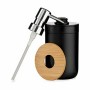 Distributeur de Savon Berilo Noir Bambou polypropylène 350 ml 8 x 17 x 9 cm 9 x 17 x 8 cm (6 Unités)