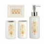 Bath Set Berilo White Golden Ceramic (12 Units)