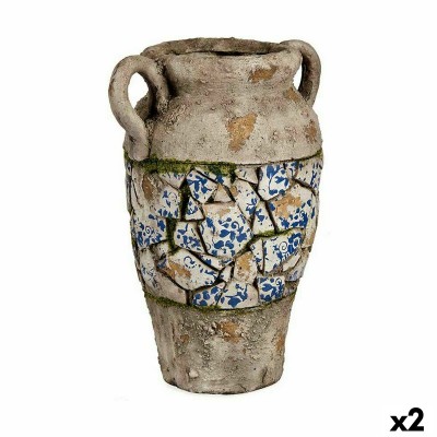 Figure décorative de jardin Ibergarden Polyrésine Vase 21 x 34,5 x 28 cm (2 Unités)