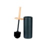 Brosse de salle de wc Berilo Noir Bois Résine 10,2 x 38 x 10,2 cm (4 Unités)