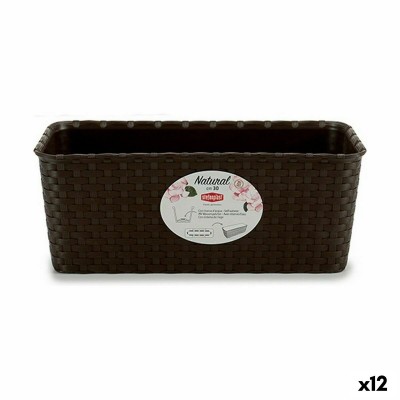 Planter Stefanplast Plastic 13 x 11 x 28,5 cm 28,5 x 11 x 13 cm (12 Units)