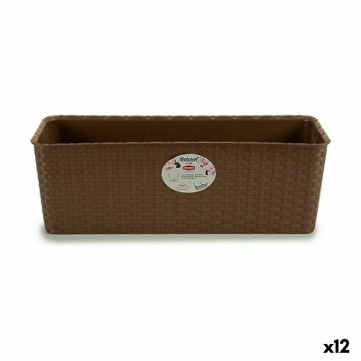 Jardinière Stefanplast Marron Plastique 18 x 16 x 48,5 cm 49 x 16 x 18 cm (12 Unités)