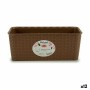 Planter Stefanplast Brown PVC 13 x 11 x 28,5 cm 29 x 11 x 12,5 cm (12 Units)