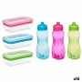 Picnic Holder and Bottle Included Leknes Blue Green Pink Polyethylene polypropylene (16 Units)