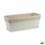 Planter Stefanplast Cloe White Plastic 49,5 x 17 x 19 cm (12 Units)