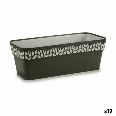 Jardinière Stefanplast Cloe Anthracite Plastique 49,5 x 17 x 19 cm (12 Unités)