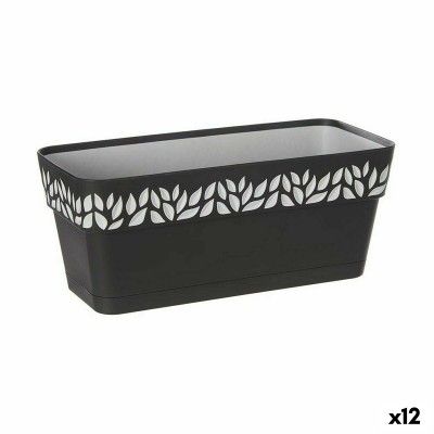 Jardinière Stefanplast Cloe Anthracite Plastique 13,3 x 12,3 x 29,3 cm (12 Unités)