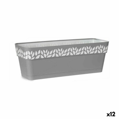 Planter Stefanplast Cloe Grey Plastic 49,5 x 17 x 19 cm (12 Units)