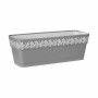 Planter Stefanplast Gaia Grey Plastic 49,5 x 17 x 19 cm (12 Units)