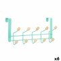 Door Coat Rack Berilo Green Wood Metal 35 x 17 x 15 cm (6 Units)