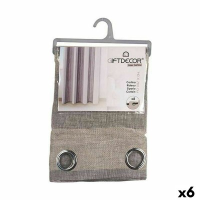 Curtain Gift Decor Beige Grey 140 x 0,1 x 260 cm
