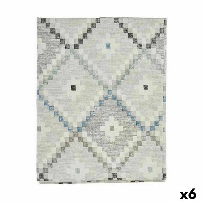 Stain-proof tablecloth Kinvara Blue Thin canvas Anti-stain Rhombus 140 x 180 cm (6 Units)