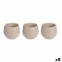 Set de pots Ibergarden Taupe Plastique 8 x 8 x 7 cm (8 Unités)