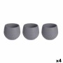 Set of pots Ibergarden Anthracite Plastic 16,5 x 16,5 x 14,5 cm 51,5 x 14,5 x 16,5 cm (4 Units)