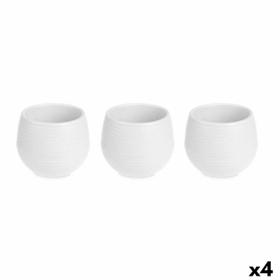 Set de pots Ibergarden Blanc Plastique 16,5 x 16,5 x 14,5 cm 51 x 14 x 17 cm 51,5 x 14,5 x 16,5 cm 17 x 14 x 51 cm (4 Unités)