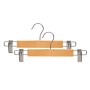 Set of Clothes Hangers Kipit Brown Silver Wood Metal 28,5 x 2,5 x 11,5 cm 28,5 x 11,5 x 4 cm 28,5 x 11,5 x 6 cm Clamps (24 Units