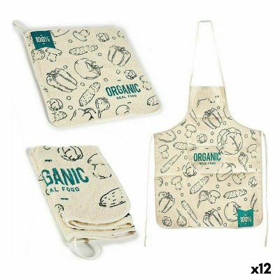 Ensemble de Cuisine Kinvara Organic Bleu Blanc Polyester 2 Pièces
