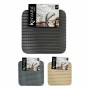 Non-slip Mat Kinvara White Dark grey Plastic 32 x 32 cm Set 2 Pieces (24 Units)