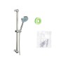 A shower head with a hose to direct the flow Berilo Silver Metal 9,8 x 23,5 x 9,8 cm 15 x 61 x 6,5 cm With support (6 Units)