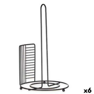 Kitchen Paper holder Kinvara Black Metal 18,5 x 31,5 x 18,5 cm 18,5 x 32,4 x 18,5 cm (6 Units)