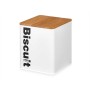 Biscuit and cake box Kinvara White Metal 13,7 x 16,5 x 14 cm 14,4 x 16,5 x 14,4 cm (6 Units)