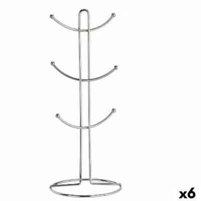 Cup hanger Kinvara Silver Metal 16 x 39 x 16 cm (6 Units)