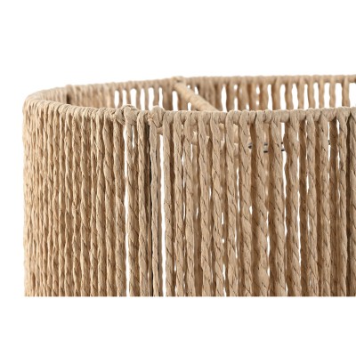 Écran de lampe Home ESPRIT Marron Métal Fibre Naturel (3 Pièces)