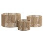 Écran de lampe Home ESPRIT Marron Métal Fibre Naturel (3 Pièces)