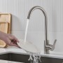 Mixer Tap Fontastock Grey Stainless steel Ceramic Zinc Alloy C-shaped