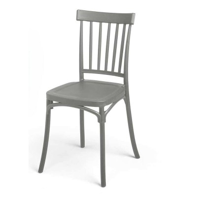 Chaise Gift Decor Gris polypropylène 42 x 81,5 x 45 cm Barres