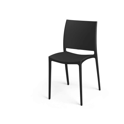Chaise Gift Decor Noir polypropylène 41 x 79 x 46 cm